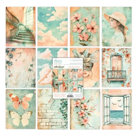 Mintay Papírkészlet 6"x8" (15x20 cm) Peachy Breeze - Art Journal Paper Pad (24 lap)