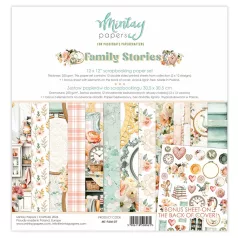   Mintay Scrapbook papírkészlet 12" (30 cm) Family Stories - Collection Set (12 lap)