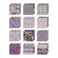   Tim Holtz Purple Papírkészlet 12" (30 cm) Idea-ology Palette Collection (12 lap)