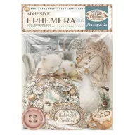   Stamperia White Christmas / fehér karácsony öntapadós ephemera kivágatok