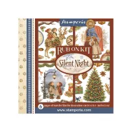   Stamperia Silent Night / csendes éj kaparós matrica készlet – Rub-On Assortment – 15,5 × 15,5 cm – 6 db