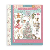   Stamperia Winter Magic / téli varázs kaparós matrica készlet – Rub-On Assortment – 20,5 × 23 cm – 6 db