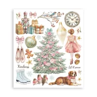   Stamperia Winter Magic / téli varázs kaparós matrica készlet – Rub-On Assortment – 20,5 × 23 cm – 6 db