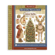   Stamperia Silent Night / csendes éj kaparós matrica készlet – Rub-On Assortment – 20,5 × 23 cm – 6 db