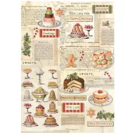   Stamperia Classic Christmas / klasszikus karácsony A4 rizspapír – Sweets – 1 ív