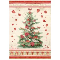   Stamperia Classic Christmas / klasszikus karácsony A4 rizspapír – Tree – 1 ív