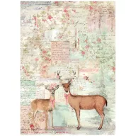   Stamperia Winter Magic / téli varázs A4 rizspapír – Deer – 1 ív