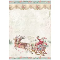   Stamperia Winter Magic / téli varázs A4 rizspapír – Santa Claus – 1 ív