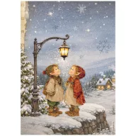   Stamperia Silent Night / csendes éj A4 rizspapír – Street Lamp – 1 ív