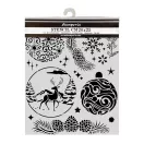 Stamperia vastag stencil – 20 × 25 cm – Christmas Balls (KSTD215)