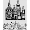 Stamperia vastag stencil – 20 × 25 cm – Christmas House (KSTD216)