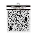 Stamperia vastag stencil – 12 × 12 cm – Christmas Ribbons and Gingerbread (KSTDS74)