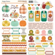 Simple Stories Pumpkins & Plaid kartonmatricák – Basics