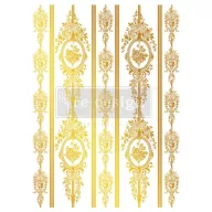   Re-Design with Prima fóliás transzfer fólia – Chateau Filigree Gold Foil – 18"X24" (46x61 cm) – 2 db