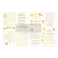   Re-Design with Prima fóliás transzfer fólia – Kacha Golden Tidings – 8.5"X11" (A4) – 2 db