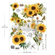   Re-Design with Prima H2O transzfer fólia – Rustic Amber Petals – 8.5"X11" (A4) – 1 ív