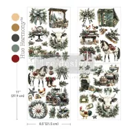   Re-Design with Prima transzfer fólia – Rustic Noel – 8.5"X11" (A4) – 4 db