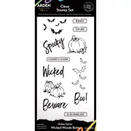   Arden Creative Studio Szilikonbélyegző készlet  4"x8" (10x20 cm) Wicked Woods Batty (1 készlet) – Katie Pertiet