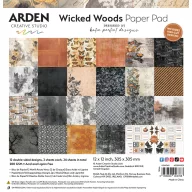   Arden Creative Studio Papírkészlet 12"x12" (30x30 cm) Wicked Woods Paper Pad (12 lap) – Katie Pertiet