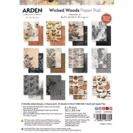   Arden Creative Studio Papírkészlet 6"x8" (15x20 cm) Wicked Woods Paper Pad (12 lap) – Katie Pertiet