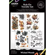   Arden Creative Studio Kaparós matrica 6"x8" (15x20 cm) Wicked Woods Rub-On Transfer Set (1 készlet) – Katie Pertiet