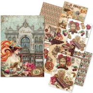   Ciao Bella Rizspapír készlet A5 The Chocolate Factory Rice Paper Mixed (8 ív)
