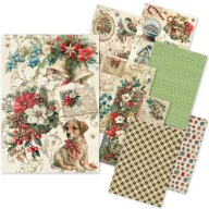   Ciao Bella Rizspapír készlet A5 Cozy Christmas Rice Paper Mixed (8 ív)