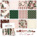 Mintay Papírkészlet 12"x12" (30x30 cm) – Season of Joy (12 lap + bónusz elemív)