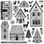 IOD Gingerbread Lane Dekor bélyegző 12"X12" (30x30 cm) IOD Decor Stamp (1 ív)