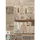 IOD Gingerbread Lane Dekor bélyegző 12"X12" (30x30 cm) IOD Decor Stamp (1 ív)