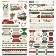   Simple Stories Simple Vintage Old-Fashioned Christmas matrica Cardstock Stickers Basics 12" (30,5 cm) (1 ív)
