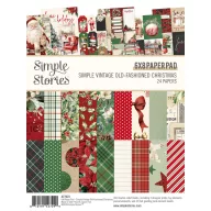   Simple Stories Simple Vintage Old-Fashioned Christmas scrapbook papírtömb 6"x8" (15,2x20,3 cm) (24 lap)