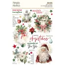 Simple Stories Simple Vintage Old-Fashioned Christmas kaparós matrica Rub Ons 6"x8" (2 ív)