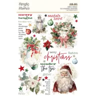   Simple Stories Simple Vintage Old-Fashioned Christmas kaparós matrica Rub Ons 6"x8" (2 ív)