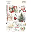 Simple Stories Simple Vintage Old-Fashioned Christmas kaparós matrica Rub Ons 6"x8" (2 ív)