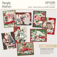  Simple Stories Simple Vintage Old-Fashioned Christmas Simple Cards képeslapkészítő készlet (8 képeslaphoz)