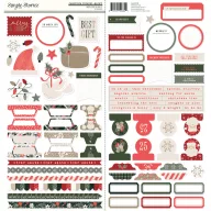   Simple Stories Mistletoe & Holly matrica Cardstock Stickers Basics 12" (30,5 cm) (1 ív)