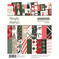   Simple Stories Mistletoe & Holly scrapbook papírtömb 6"x8" (15,2x20,3 cm) (24 lap)