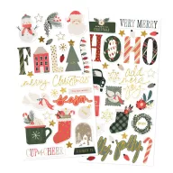   Simple Stories Mistletoe & Holly habmatrica Foam Stickers (61 db)