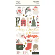   Simple Stories Mistletoe & Holly habmatrica Foam Stickers (61 db)