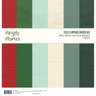   Simple Stories Simple Vintage Evergreen Memories scrapbook papírkészlet Vintage Basics Kit 12" (30,5 cm) (6 lap)