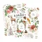 Simple Stories Simple Vintage Evergreen Memories kaparós matrica Rub Ons 6"x8" (2 ív)