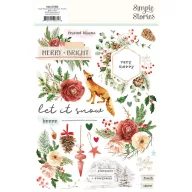  Simple Stories Simple Vintage Evergreen Memories kaparós matrica Rub Ons 6"x8" (2 ív)