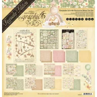   Graphic 45 Little One Keepsake Kit scrapbook készlet exkluzív fém vágósablonnal 12" (1 csomag)