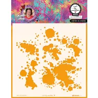   Art by Marlene Splatters & Splashes stencil / Mask 8" (20,3 cm) (1 db)