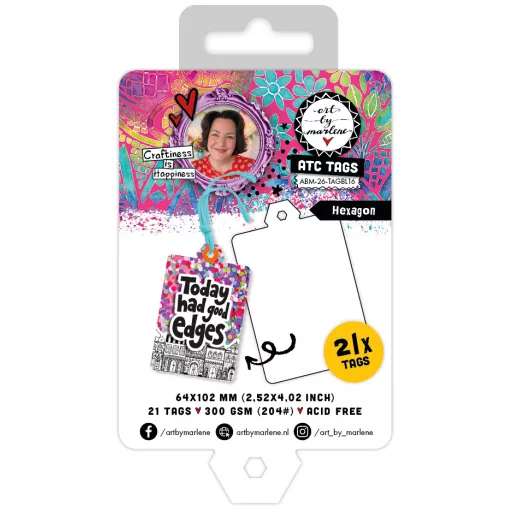 Art by Marlene Art Deco Tags stancolt papírcímke / Die-Cut Paper Tags (21 db)