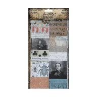   Tim Holtz Halloween Collage Strips Large vintage papírcsíkok Idea-ology – 5,7 × 22,9 cm (24 db)