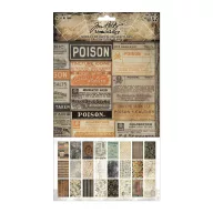   Tim Holtz Halloween Backdrops kétoldalas vintage háttérpapírok Idea-ology – 15,2 × 25,4 cm (24 lap)