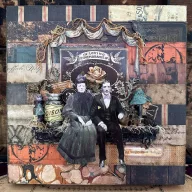   Tim Holtz Halloween Backdrops kétoldalas vintage háttérpapírok Idea-ology – 15,2 × 25,4 cm (24 lap)