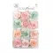 Prima Marketing Christmas Blush Sparkling Holiday papírvirágok – 16 db